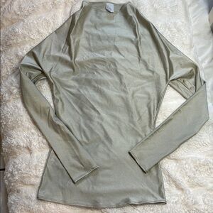 Yeezy Metallic Gray Long Sleeve Top